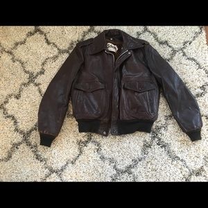 Vintage Schott NYC leather bomber jacket